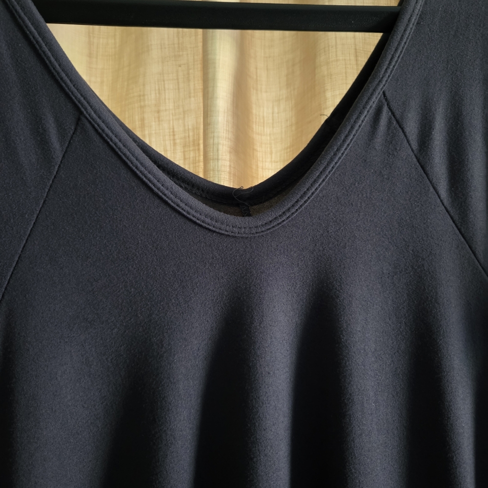 Harem Style Dark Gray Asymmetrical Dress Perfect for Lagenlook Style - Picture 10 of 16